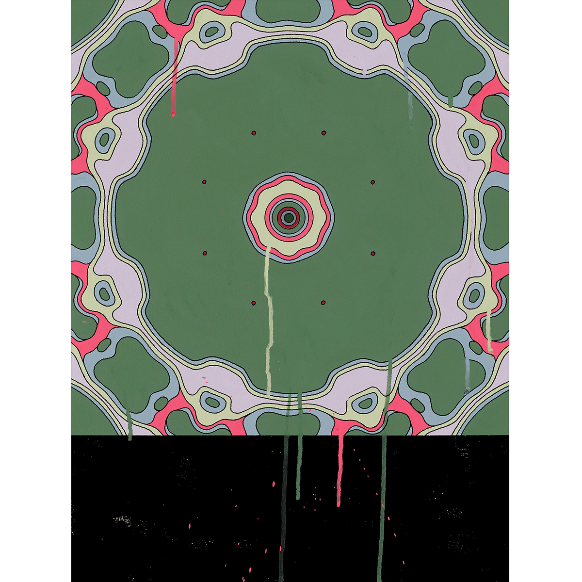 <br/>Stalwort Toggle, 7/2/2025<br/>24" x 18"<br/>acrylic and opaque marker on canvas